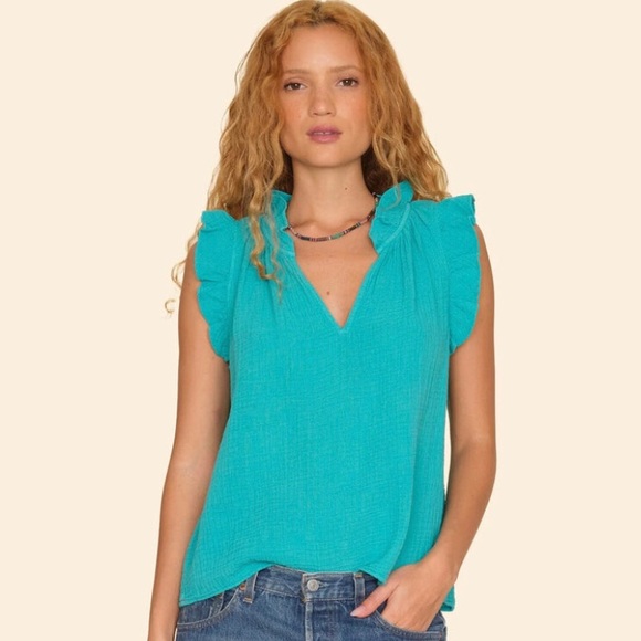 XIRENA Bex Top Baltic Sea Teal Size S - Picture 1 of 6